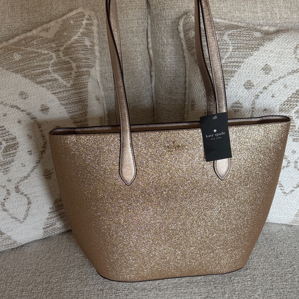 NEW ✨Kate Spade Sparkling Gold Tote